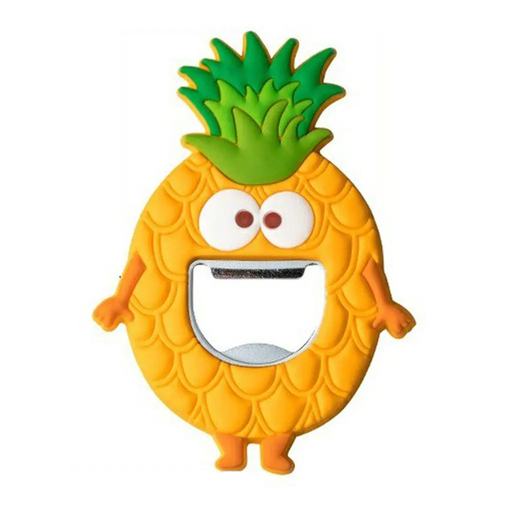 Cartoon Cute Wine Bottle Opener Pineapple Watermelon Magnet 