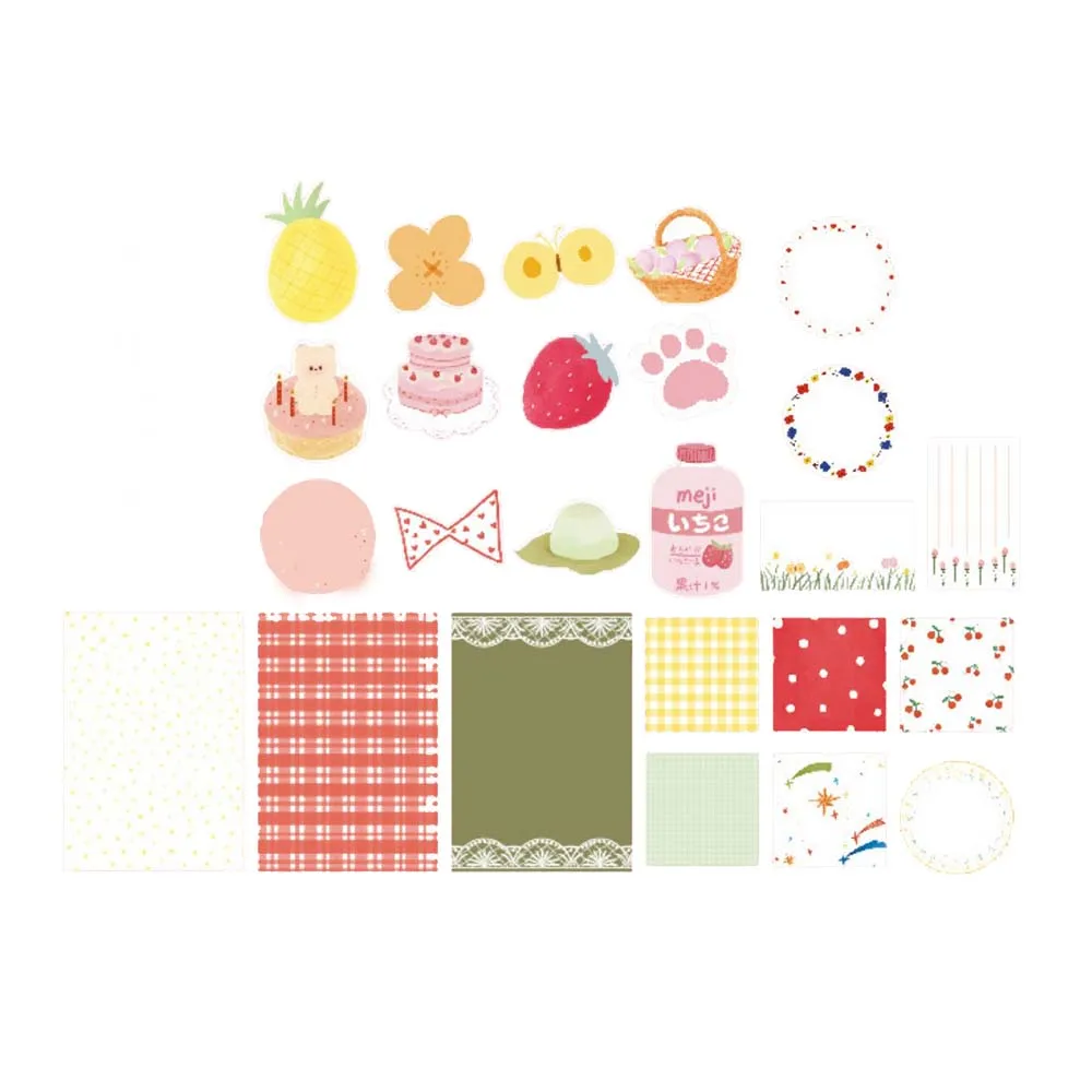 

100Pcs File Holder Stickers Decorative Stationery Craft Stickers for Handmade Scrapbooking DIY Album Stick Label