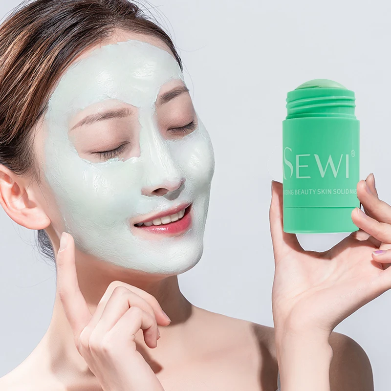 

Маска для зеленого чая, очищающая и увлажняющая глина для очищения пор, инструмент для ухода за кожей