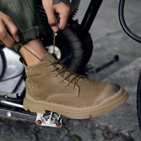 genuine leather winter men waterproof warm boots men outdoor spring autum work casual shoes military combat rubber ankle boots