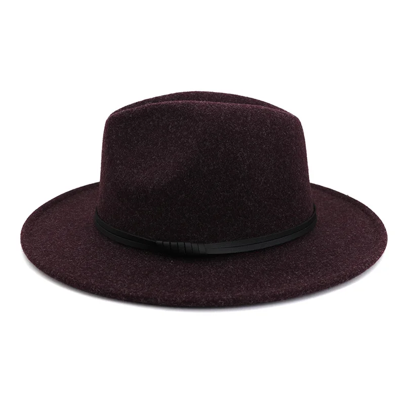 Шерстяная шляпа FS с широкими полями для мужчин и женщин винтажная церковная