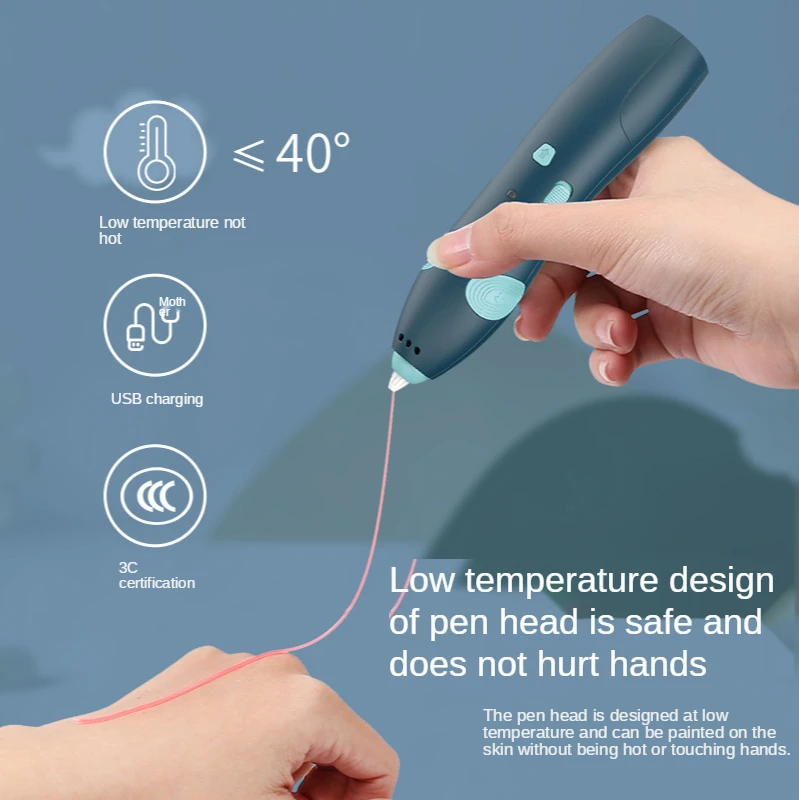 

3D printing pen painting pen set low temperature wireless creative graffiti toys children diy stereo painting pen
