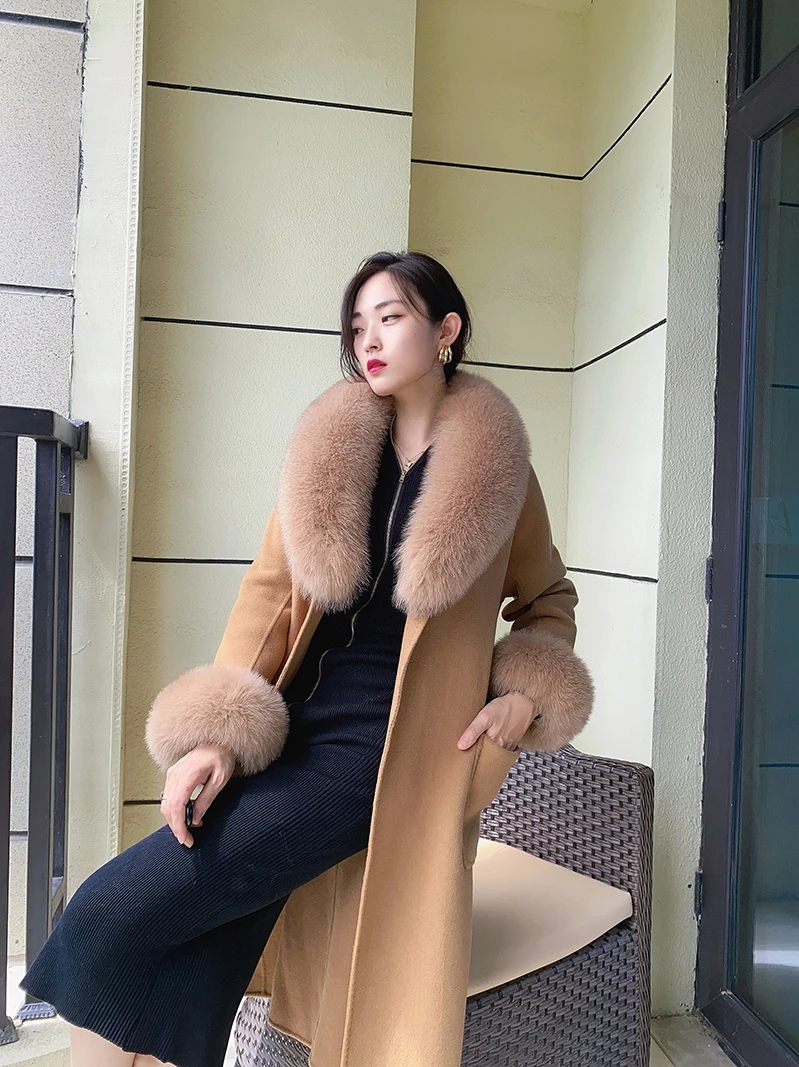 Женский съемный воротник и манжеты Ms.MinShu из натурального Лисьего меха|scarf for women|fur