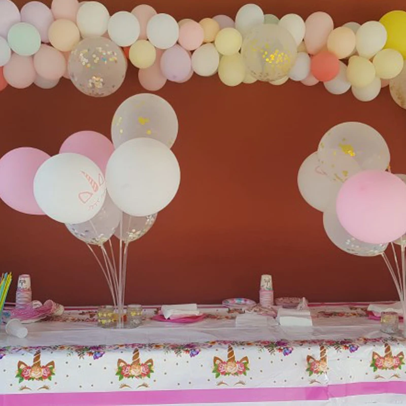 Набор посуды для девочек на день рождения одноразовые тарелки с единорогом