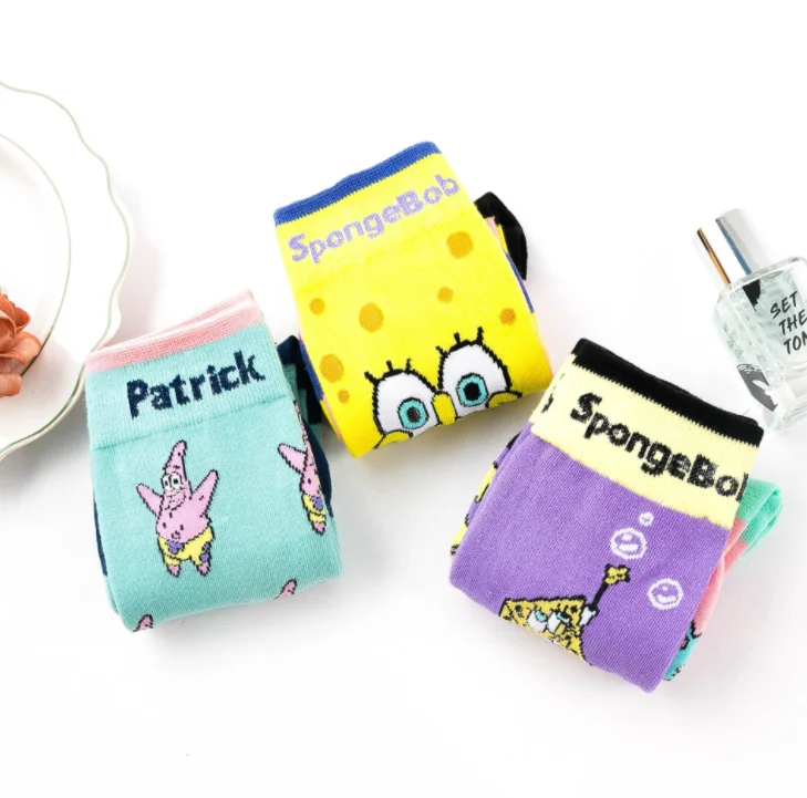 Носки-лодочки в японском стиле аниме с губкой осьминог Мультяшные милые носки