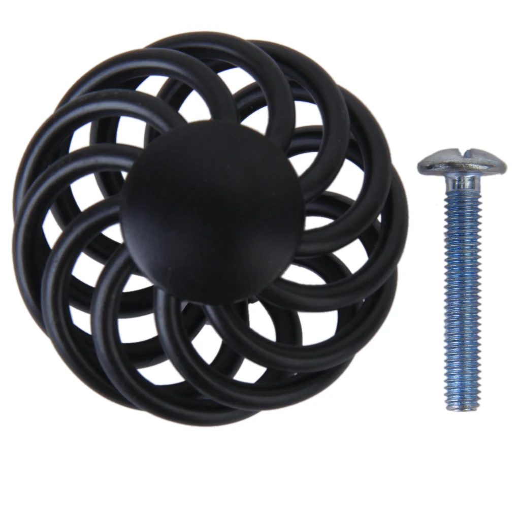 

Retro Bird Cage Spiral Cabinet Knobs Closet Furniture Pull Handles with Screws