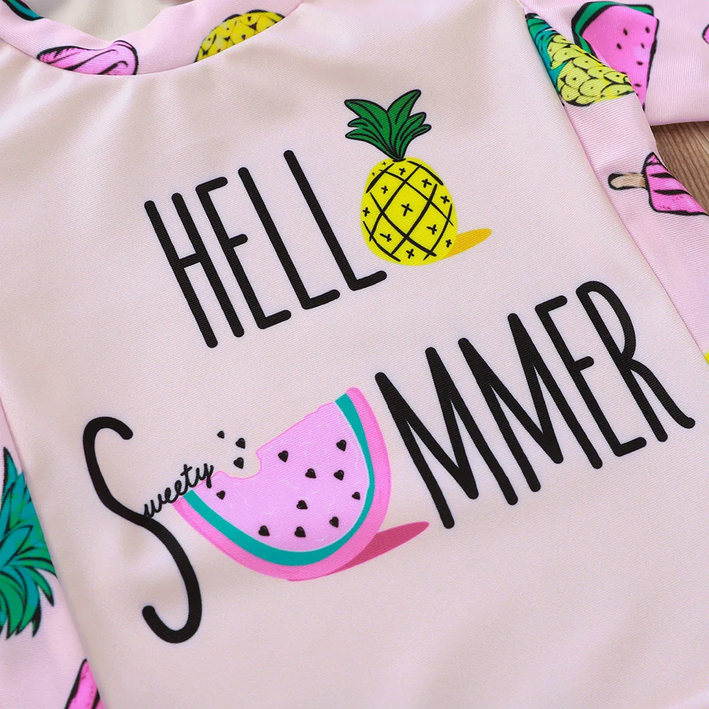 Для малышей детей девочек Купальник Летний комплект для маленькой девочки