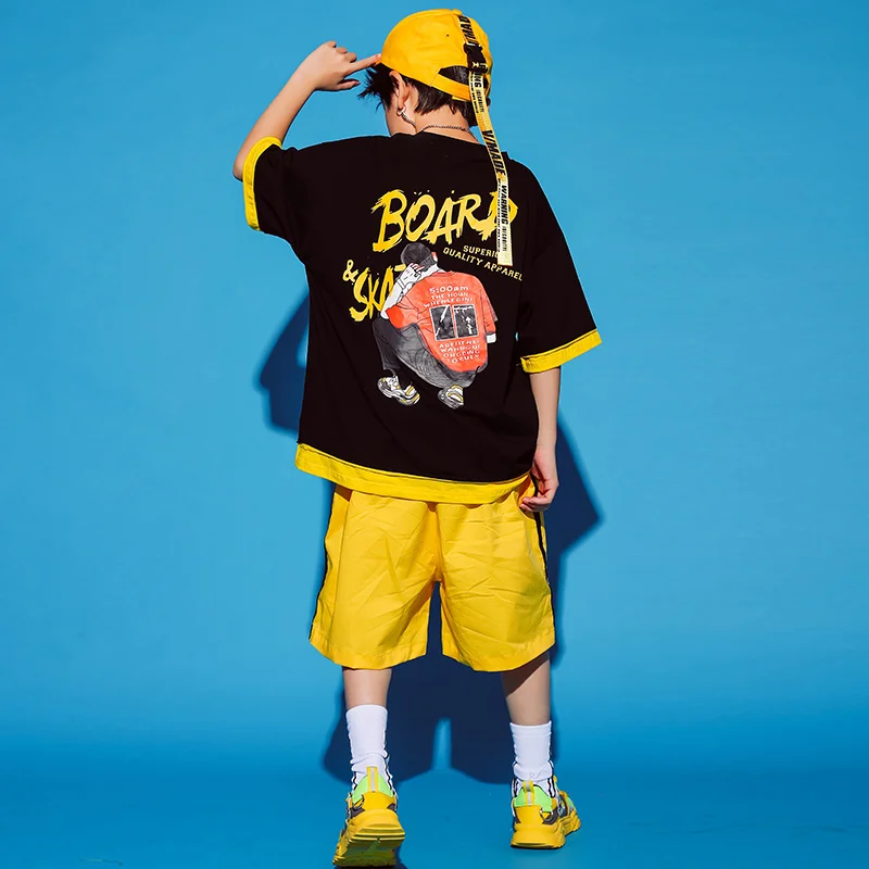 

Summer Boys Handsome Jazz Dance Costumes For Children Kids Hip Hop Dancing Performance Street Dance Costumes 120-170cm DWY3536