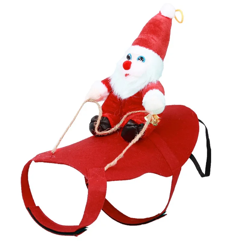 

Funny Christmas Pet Dog clothes Winter Warm Pet Dog Cosplay Costume for Small Medium Dogs New Year Party Pet Dressing Outfits