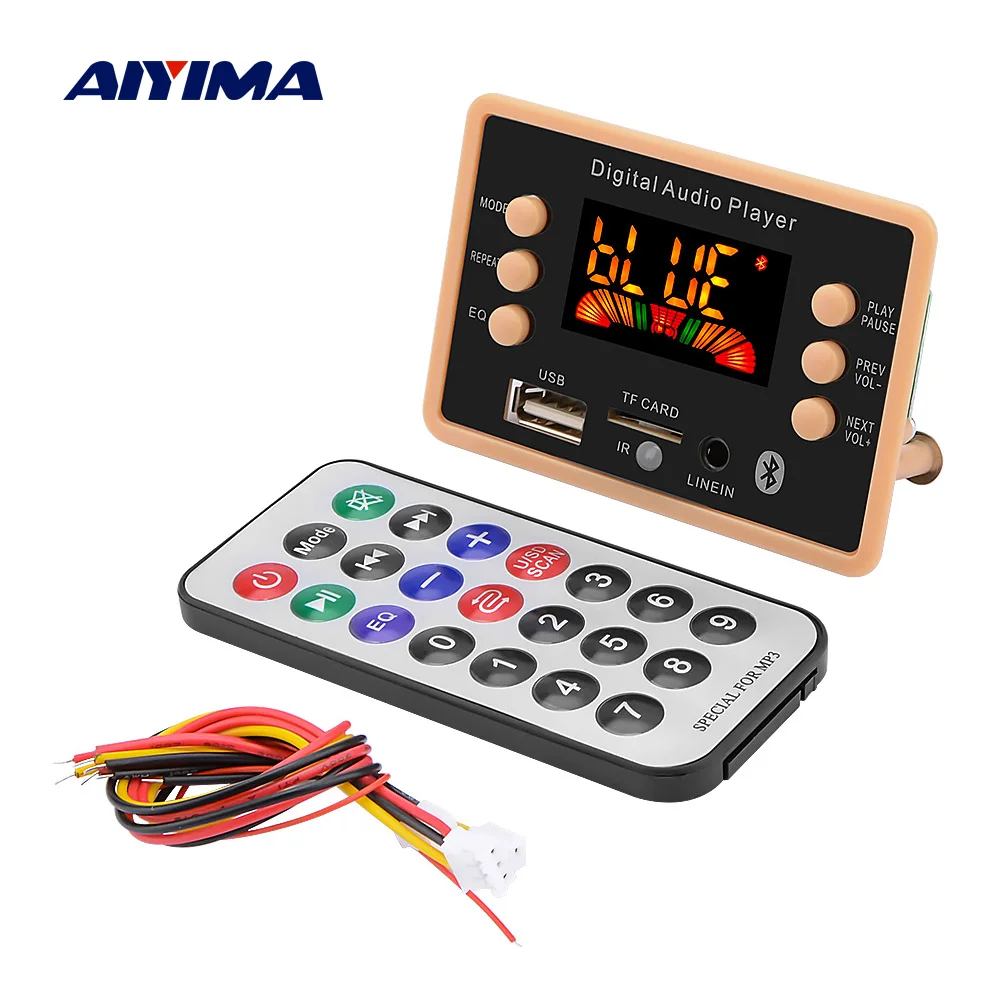 AIYIMA Bluetooth 5 0 mp3 плеер цифровой аудио декодер плата FM радио USB MMC SD MMA модуль DIY