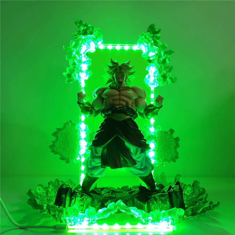 

Anime Figures Dragon Ball Z Broly Broli LED DIY Model PVC Toys Power Effect Action Figma Decoration Night Ligths Doll Xmas Gift