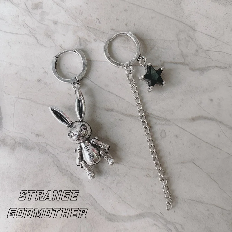 HZ 2019 винтажное асимметричное ожерелье с кроликом и звездами милое длинное