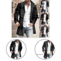 popular men overcoat single breasted streetwear coldproof pockets jacket overcoat men overcoat