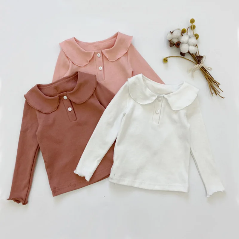 

T-shirt For Girls Clothes xxx Children Bottoming Shirt Kids Long Sleeve Tops Cotton 2021 Spring Autumn Toddler Baby Costome