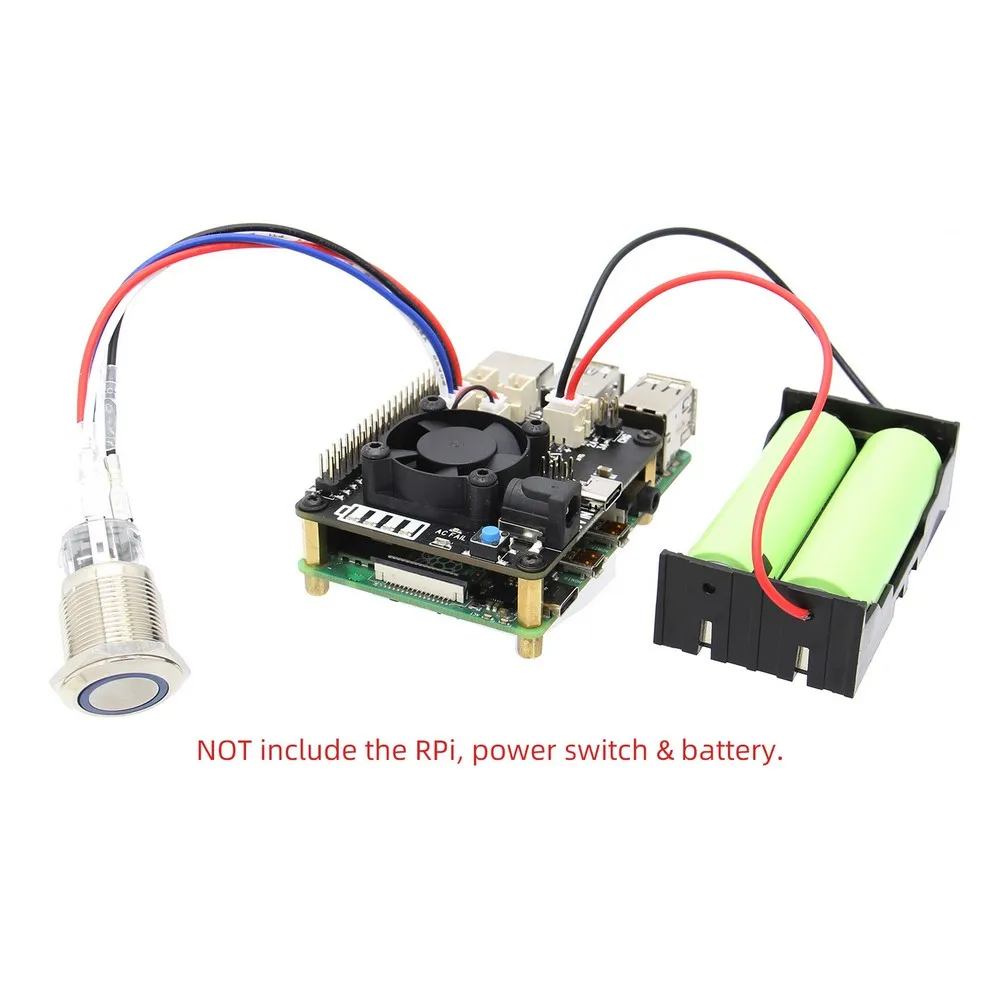 Для Raspberry Pi 4B/3B +/3B X708 UPS HAT (макс. 5 1 В 6 а) с Power Mgnt & безопасное отключение