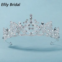 efily bridal wedding rhinestone tiaras and crowns for women hair accessories crystal hair jewelry bridesmaid headpiece gift