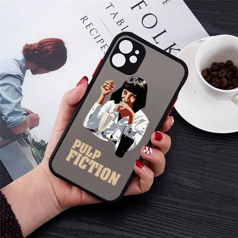 

Pulp Fiction Phone Case Matte transparent For iPhone 12 Mini 11 Pro XR XS Max 7 8 Plus X Back Cover