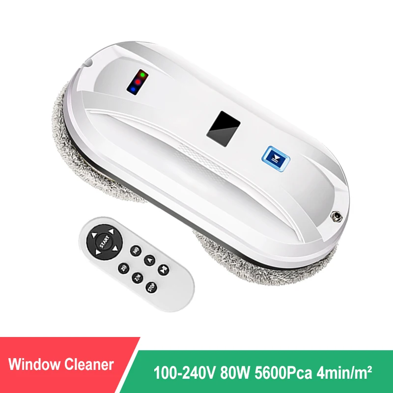 

Бытовой Автоматический робот для мытья окон 5600Pca, устройство для очистки окон с высокой всасывающей кромкой и защитой от падения, 10 тряпок