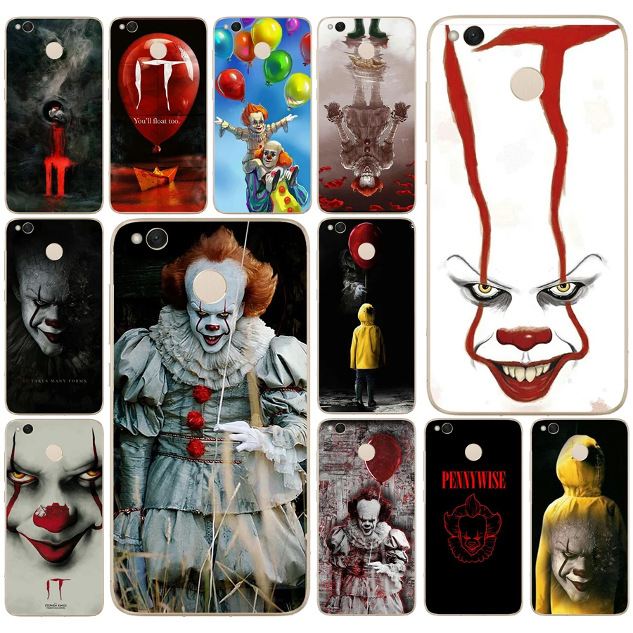 291DD Мягкий силиконовый чехол Pennywise The Clown Horror для Xiaomi Redmi 4a 5 plus Note 4 4x 5a pro mi a1 |