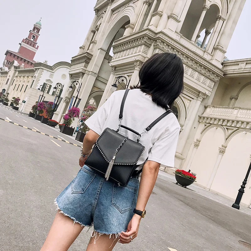 Модные кожаные рюкзаки для подростков сумка женская Feminina Mochila маленькие женские школьные сумки через плечо рюкзак; рюкзак