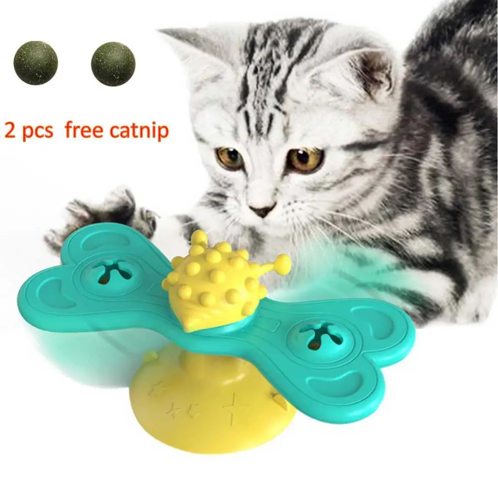 Новая ветряная мельница игрушка для кошек поворотный стол интерактивные кошачьи