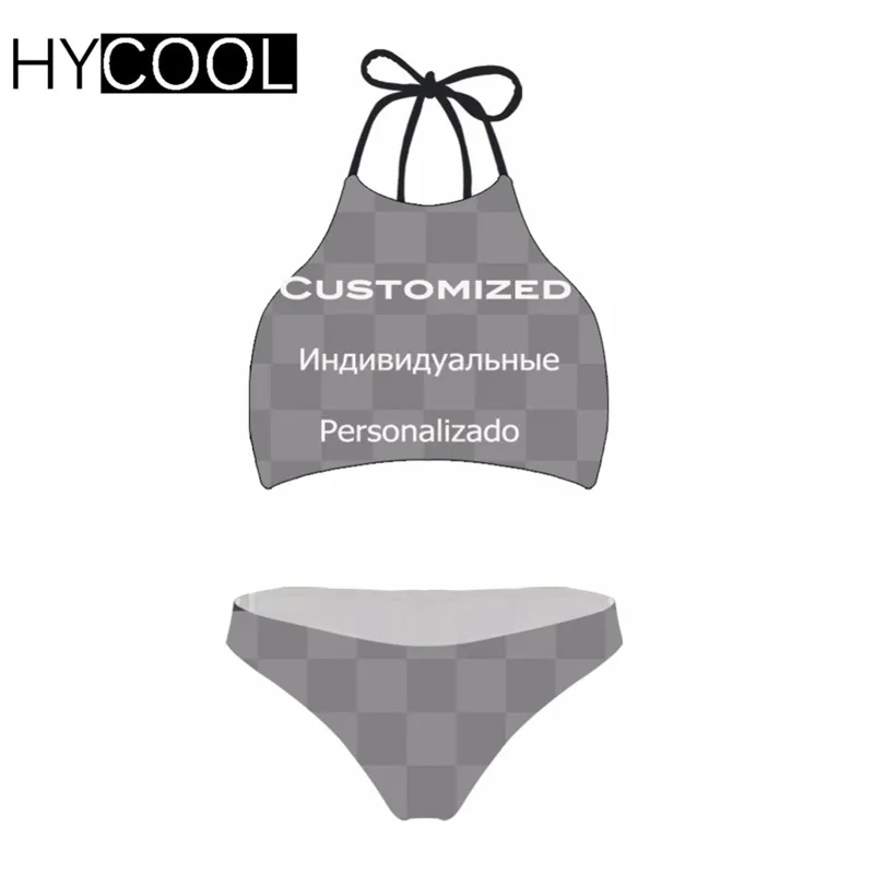 Женский летний купальник бикини с высокой горловиной и завязками|Купальники| |