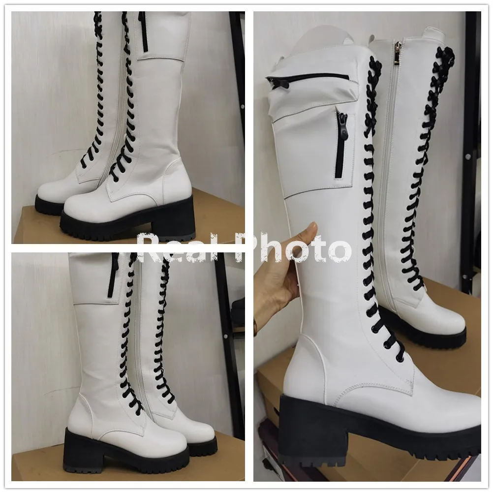 Женские ботинки на платформе с массивной пряжкой 34-45 размера плюс - купить по