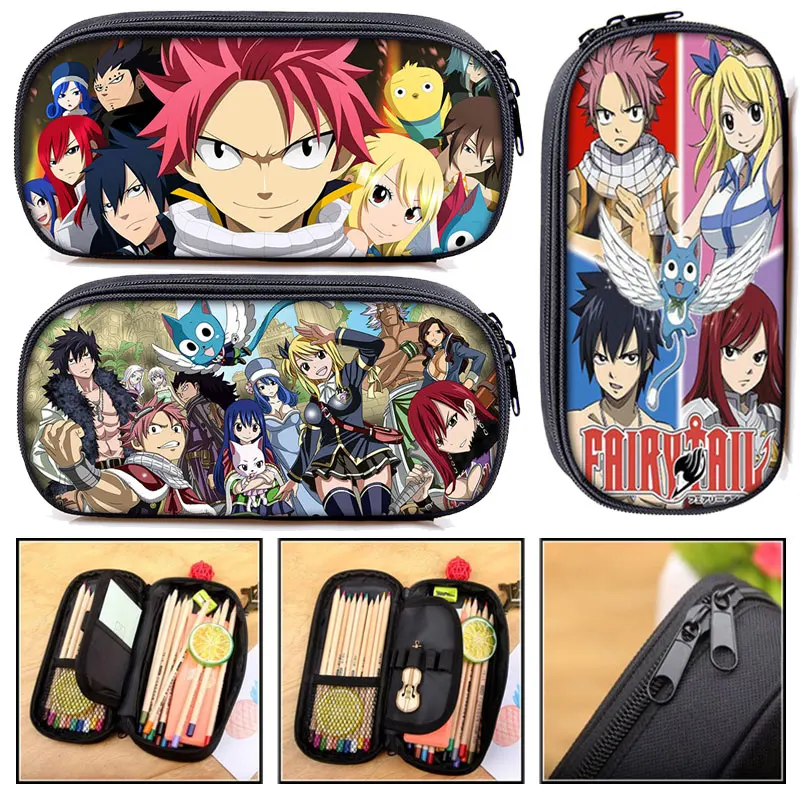 

Аниме Сказочный хвост пенал для карандашей Erza Scarlet Natsu Dragneel косметический чехол для мальчиков девочек стационарная сумка пенал школьная Ручка чехол
