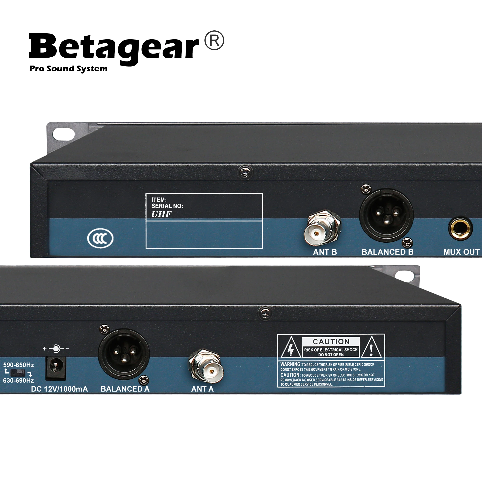 

Betagear FR800 UHF Wireless Microphone System Dual Handheld Microfones Sem Fio 615-665Mhz Musical Instruments Professional