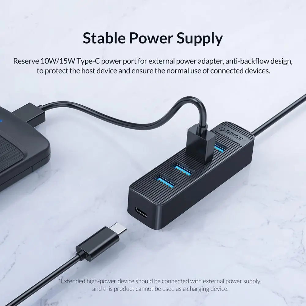 ORICO USB 3 0 концентратор с портом питания типа C 4/7 Порт USB3.0 разветвитель OTG адаптер