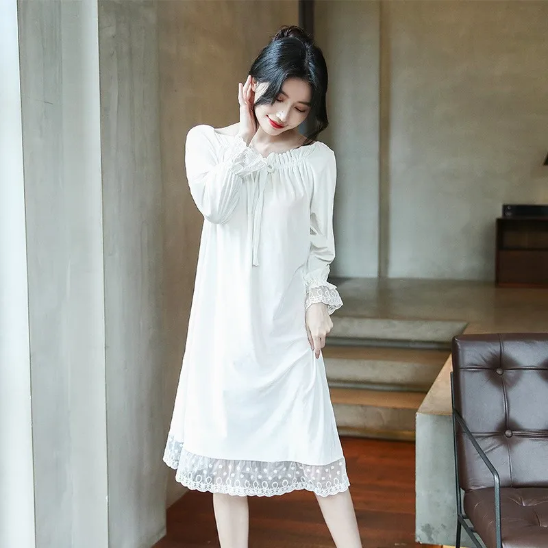 Осенне-зимняя новая велюровая ночная рубашка женская розовая Милая Ночная