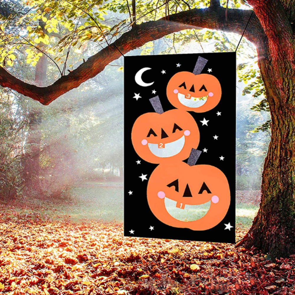 

Halloween Hanging Toss Game Bag Felt Throwing Sandbags Strip Decoration Children's Outdoor Games party Home Decor Gift