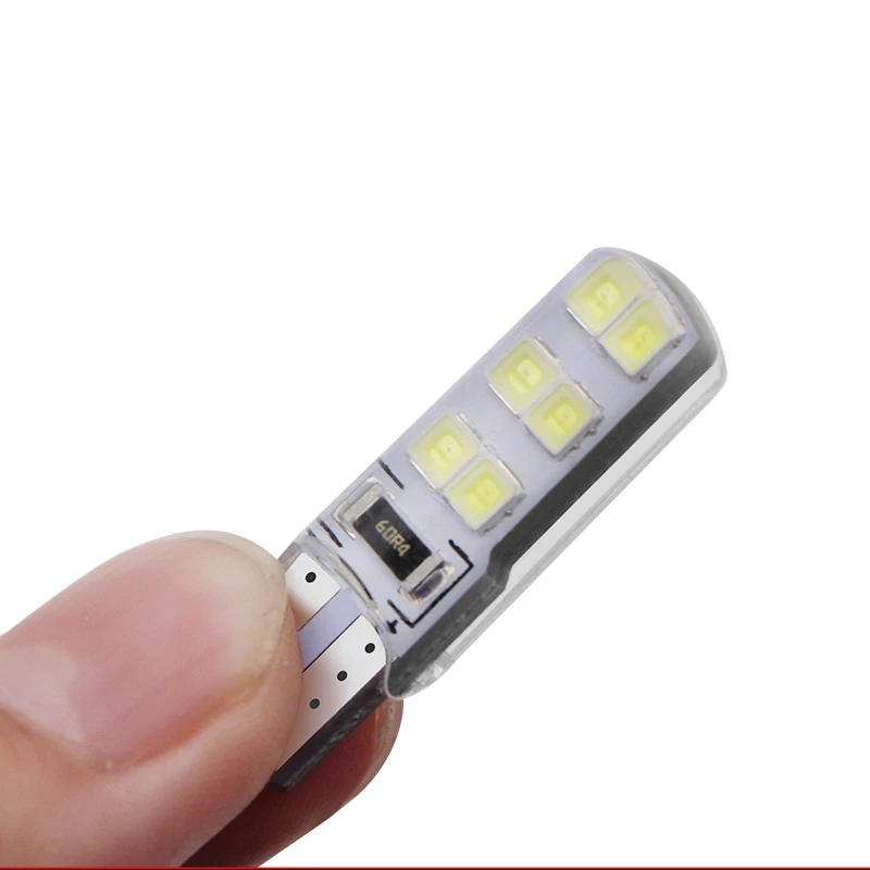 10 шт. T10 светодиодный водонепроницаемый силикагель 2835 SMD; Автомобильные светодиоды лампы 12 В Авто Canbus Клин свет номерной знак сигнальная Поворотная лампа