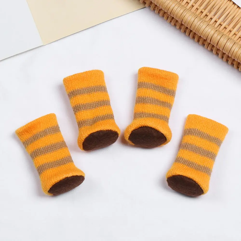 4Pcs Knitted Chair Leg Socks Furniture Table Feet Floor Protectors Covers Protection Pads Moving Noise Reduction | Мебель