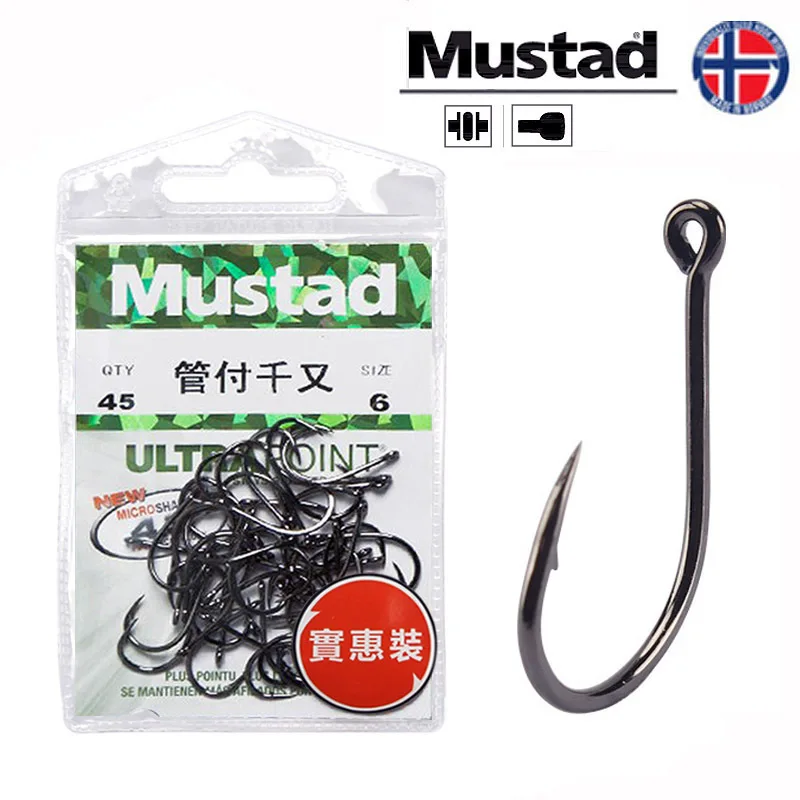 Рыболовные крючки Mustad Strength Stream Seapole колючий крючок из высокоуглеродистой стали с