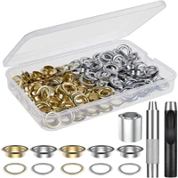 grommet tool kit 100 sets 12mm grommets eyelets with 3pcs installation tools for fabric canvas curtain clothing leather