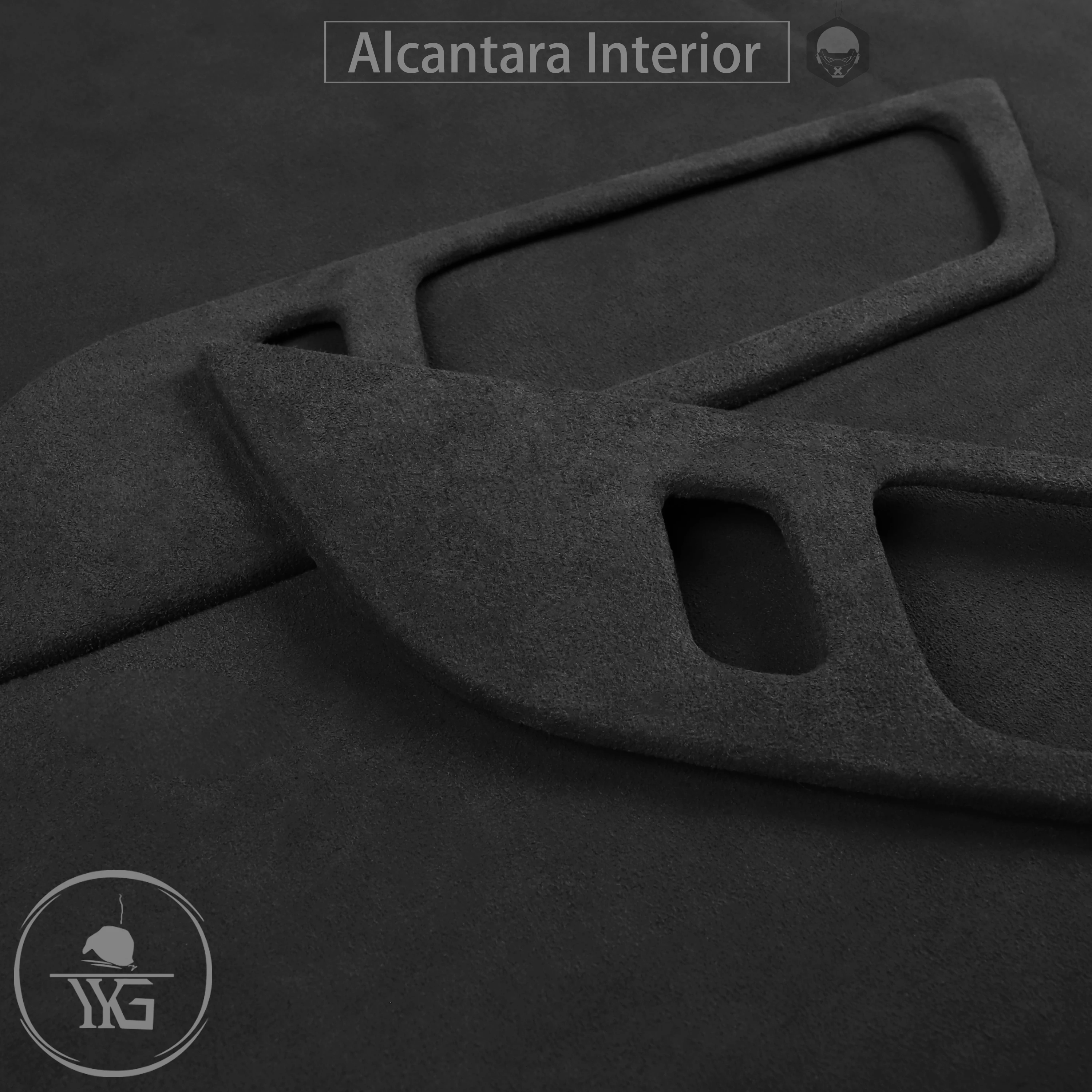 

Turn Fur Alcantara Wrap Cover For Ford Mustang 2015-2020 Car Door Handle Panel Suede Moulding Door Lock Trim Car Accessories