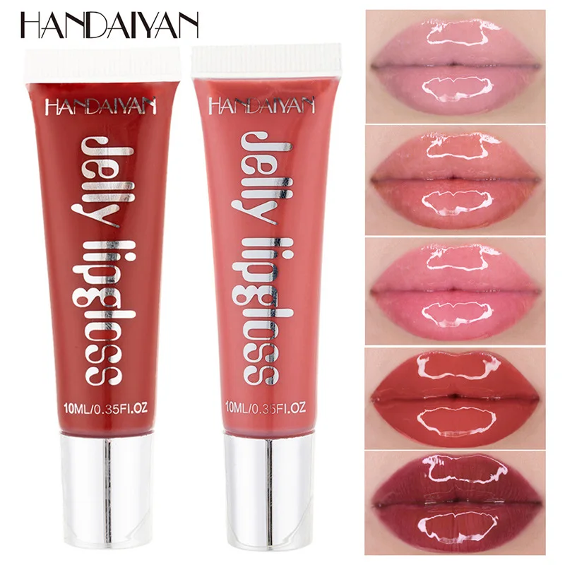

DHL Wholesale Candy Color Lip Gloss Glass Mirror Moisturizing Lip Jelly Doodle Brillo De Labios Lip Gloss Bulk Gloss A Levres