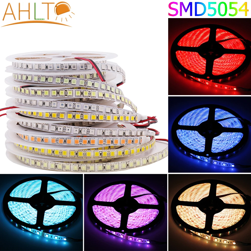 

5m 5054 RGB DC 12v Flexible LED Strip Light Wall Lamp Neon with Higher Than 5050 3528 Diode Tape Lights Home Decoration Lighting
