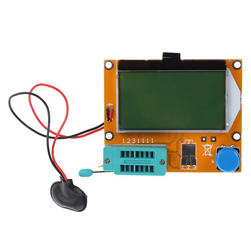 

LCR ESR Meter Mega328 Digital Transistor Tester Diode Triode Capacitance Resistor MOS/PNP/NPN + Test Clip