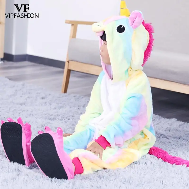 VIP Мода Лидер продаж костюм для маленьких мальчиков и девочек пижамы кигуруми в