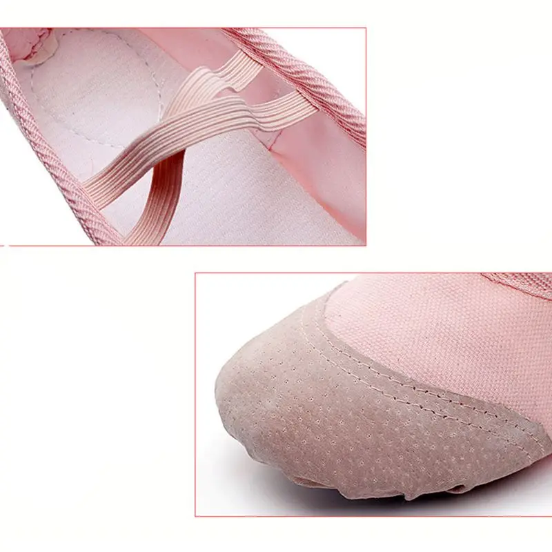 

Children Baby Girls Pointe Dancing Shoes Canvas Ballet Flats Gymnastics Slippers Q6PB