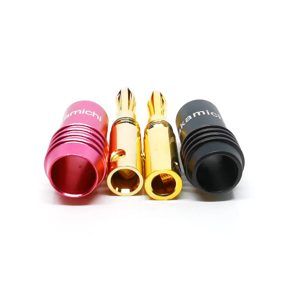 8PCS 24K Gold Plated Banana Plug Connectors Nakamichi 4mm Adapter Wire Connector For Musical HiFi Audio | Электроника
