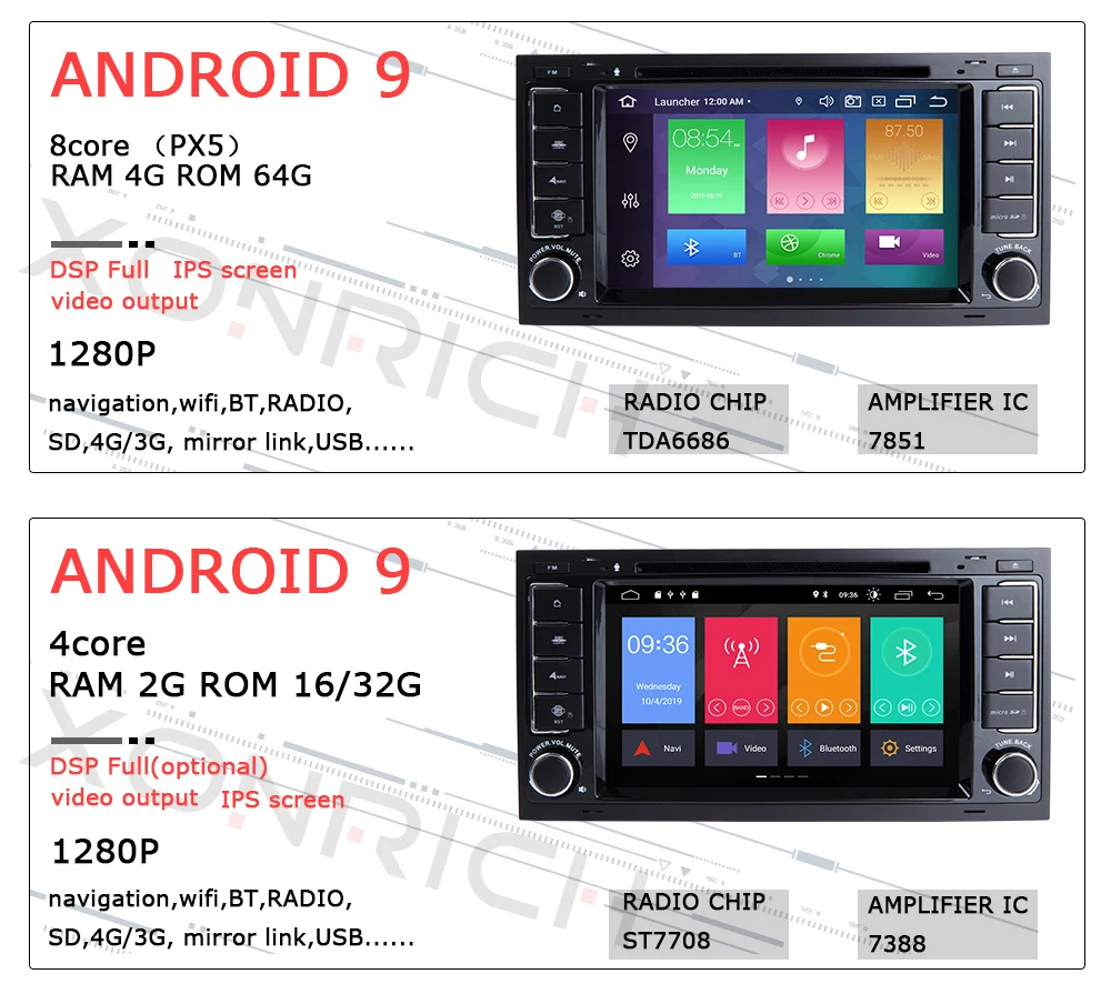 8 ядро ips DSP 4 Гб 64 Гб 2 Din Android 9,0 Автомобильный DVD плеер для VW/Volkswagen Touareg/транспортер T5 2004-2011 Мультимедиа gps радио