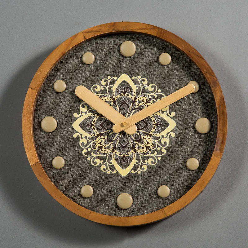 Американские настенные часы из твердой древесины скандинавские креативные