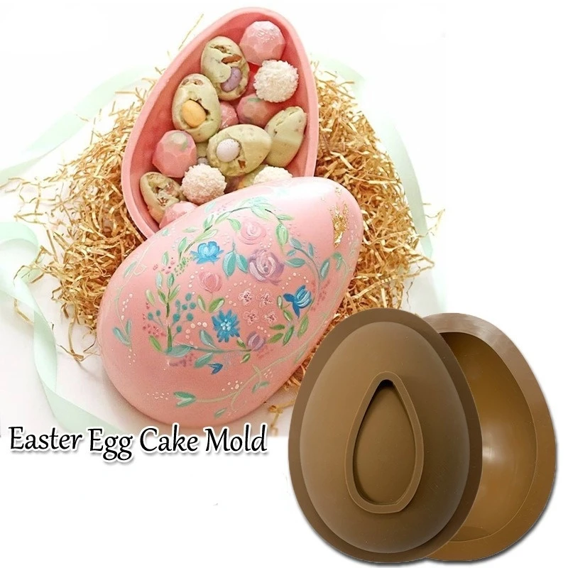 

3D Egg Design Chocolate Mold DIY Easter Silicone Mousse Moulds Creative Handmade Soap Candle Mould Cake Decorating Tool Bakeware