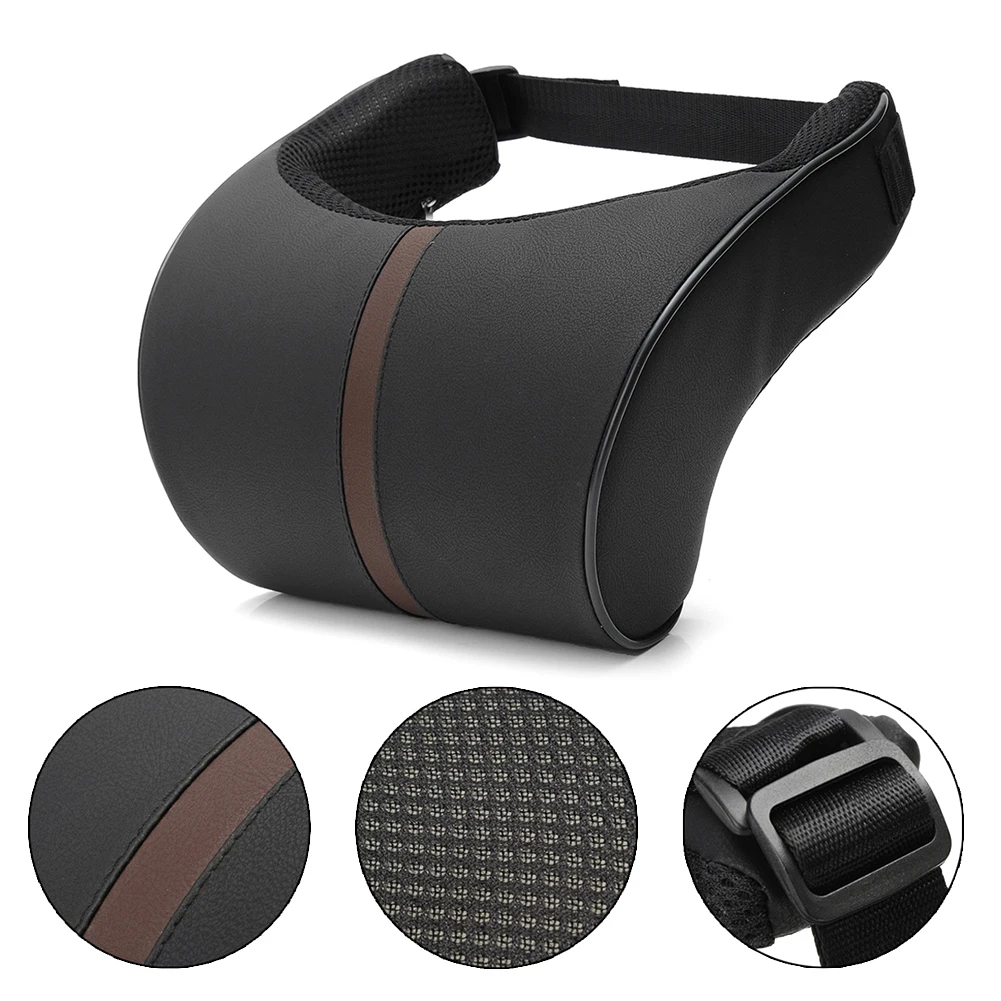 

Universal Car Seat Cushion Headrest Memory Foam Neck Pillow PU Leather Headrest Cushion Car Interior Supplies