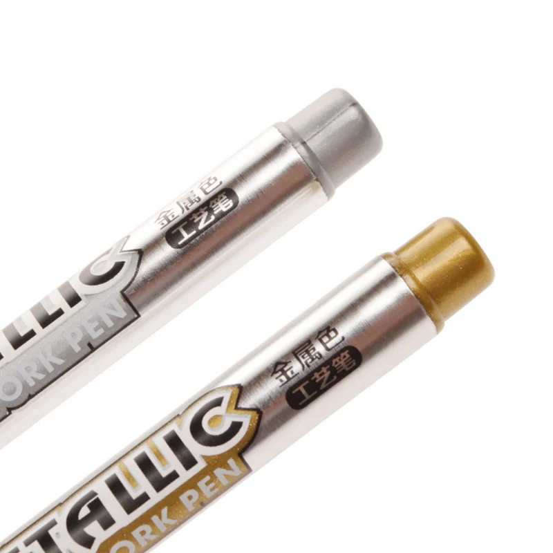 1pc Gold Silver Paint Marker Water-base Pen For Ceramics Glass Fabric Leather Dark Paper Painting Doodling Crafts | Канцтовары для