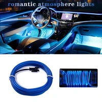 5m car interior accessories atmosphere cold lamp with usb diy neon wire strip decorative styling led ambient light