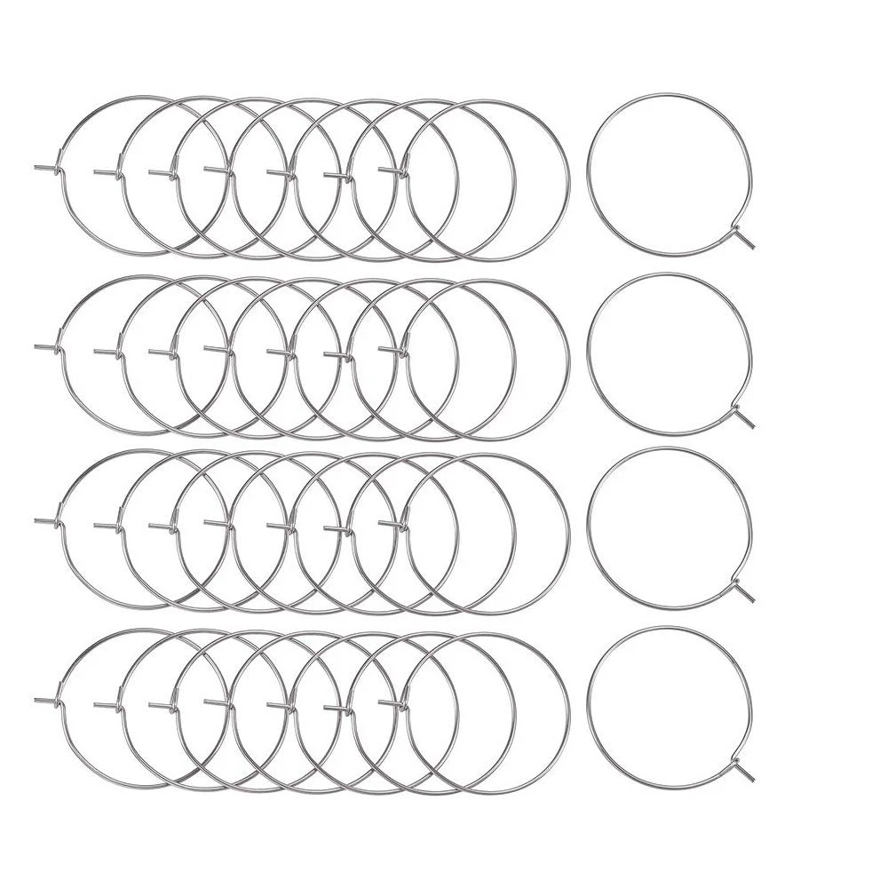 20 шт 316L нержавеющая сталь бокал для вина Бисероплетение очаровательные кольца